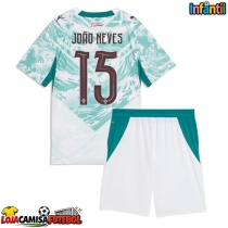 Camisa de Futebol Portugal Joao Neves #15 Equipamento Secundário Infantil Mundo 2026 Manga Curta (+ Calças curtas)